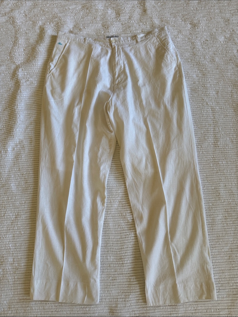 MENS White Linen Summer Pants sz 42